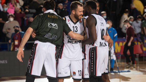 Milan topples top-ranked Barcelona in Euroleague round 20
