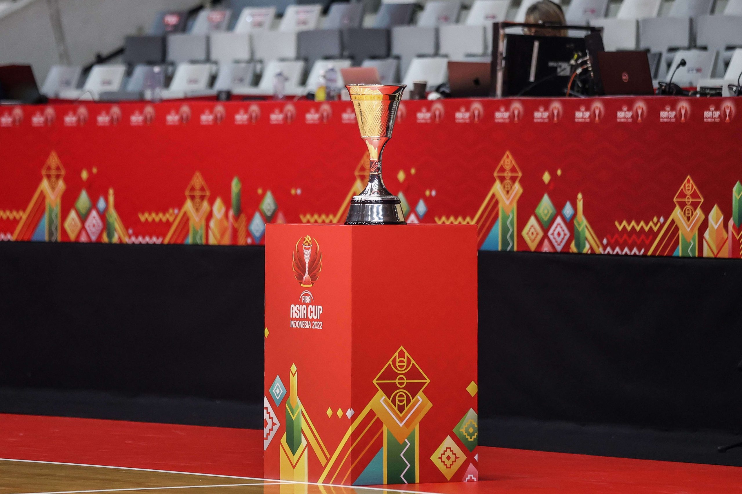FIBA Asia cup Trophy before Lebanon vs Australia