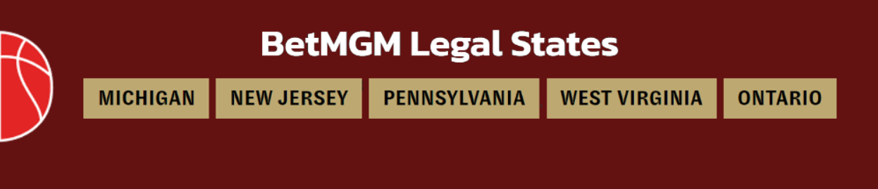 BetMGM legal states